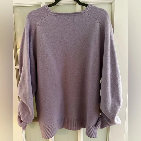 Tory Burch Lavender V-Neck Sweater - Picture 3 of 6